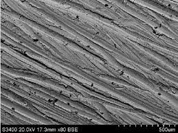 Microscopic grind marks